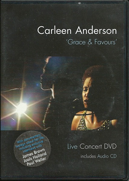 Image of Front Cover of 3314282C: 2xDVD - CARLEEN ANDERSON, Grace & Favours (Orange Room Music; ORMDVD#501, UK 2003)   VG+/VG+