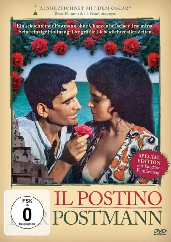 Image of Front Cover of 3314310C: DVD - MICHAEL RADFORD, Der Postmann - Il Postino (, Europe 2016 Reissue, DVD Case)   VG+/VG+