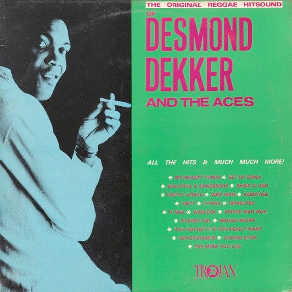 Image of Front Cover of 4715103C: LP - DESMOND DEKKER AND THE ACES, The Original Reggae Hitsound Of Desmond Dekker And The Aces (Trojan Records ; TRLS 226, UK 1985)   VG/VG+