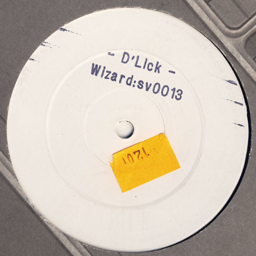Image of Front Cover of 12" - VG/VG+ - D'LICK, Wizard (Jet Star; sv0013, UK 1990s, Stamped White Label, Dub Vendor Sleeve), Light marks only, plays EX. Clean stamped label., MAD! Experimental dub, classic 90's Shaka selection. - 3416154C