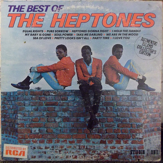 Image of Front Cover of 12" - VG+/VG - THE HEPTONES, The Best Of The Heptones (On Top) (Studio One; SO 1108, US 1976 Reissue, Pasteback Sleeve), Light lines, plays above grade, shiny copy. Sleeve is still in shrink.,  - 2916049C