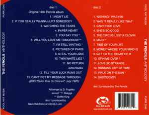 Image of Back Cover of 3234339E: 2xCD - THE PENCILS, Anthology (Kool Kat Musik; PURR 2040, US 2012, Jewel Case)   EX/EX