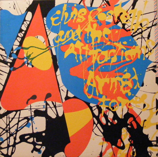 Image of Front Cover of 3444008S: LP - ELVIS COSTELLO & THE ATTRACTIONS, Armed Forces (Radar Records; P-10627F, Japan 1979, Pasteback Sleeve, Insert, With 7", No Obi) Feint ring wear and discolouration to white areas of cover, No Obi  VG/VG+