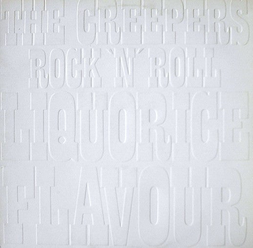 Image of Front Cover of 3444083S: LP - THE CREEPERS, Rock 'n' Roll Liquorice Flavour (Red Rhino Records; REDLP 82, UK 1987, Debossed Sleeve,  Black-and-red-on-white labels)   VG+/VG+