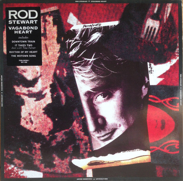 Image of Front Cover of 3414132C: LP - ROD STEWART, Vagabond Heart (Warner Bros. Records; 7599-26598-1, Europe 1991, Hype Stickered Sleeve, Inner, Two Lines Of Full Rim Text)   VG+/VG+