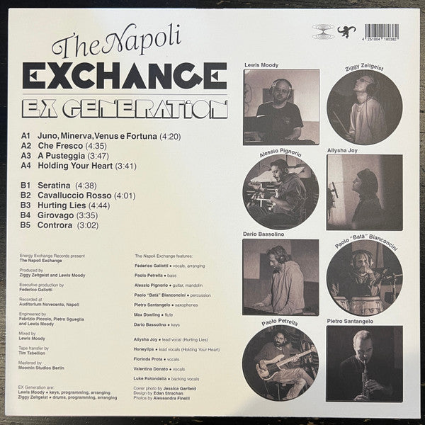 Image of Back Cover of 3414347C: LP - EX GENERATION, The Napoli Exchange (Energy Exchange Records; EXRECLP003, UK 2024, Inner) Opened from sealed.  EX/EX