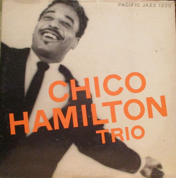 Image of Front Cover of 3414333C: LP - THE CHICO HAMILTON TRIO, The Chico Hamilton Trio (World Pacific Records; PJ-1220, US 1956 Reissue, Mono) Sleeve has split and damaged edges and spine, staining, discolouration, wear  G+/G