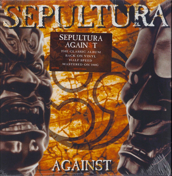 Image of Front Cover of 3414309C: LP - SEPULTURA, Against (BMG; BMGCAT511BOX1, Europe 2022 Reissue, Inner, 180 Gram Halfspeed Mastered Vinyl) Still inhype stickered shrinkwrap.  EX/VG+