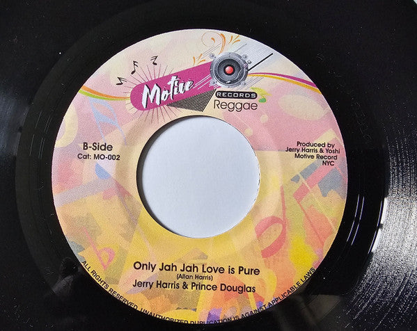 Image of Front Cover of 4154270S: 7" - JERRY HARRIS, Only Jah Love Is Pure (Motive Records; MO-002, US 2024, Plain sleeve)   /EX