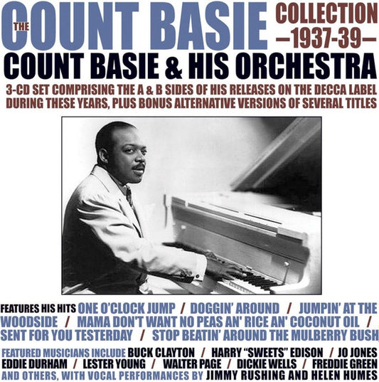 Image of Front Cover of 3434119E: 3xCD - COUNT BASIE & HIS ORCHESTRA*, The Count Basie Collection 1937-39 (Acrobat; ACTRCD9105, UK Reissue, Double CD Case, Booklet)   VG/VG+