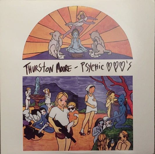 Image of Front Cover of 0125329E: 2xLP - THURSTON MOORE, Psychic Hearts (Geffen; DGC24810, US 1995, 2 Inners, Green Vinyl/Etched Vinyl) Strong VG, Still In Shrinkwrap  VG+/VG+