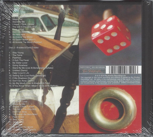 Image of Back Cover of 0236072E: 3xCD - OASIS, Be Here Now (Big Brother; RKIDCD85X, UK, Europe & US 2016 Reissue, Book Sleeve)   VG+/VG+