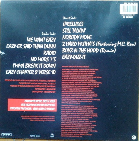 Image of Back Cover of 3414431C: LP - EAZY-E, Eazy-Duz-It (4th & Broadway ; 842 924-1, UK 1988) Light Marks only.  VG/VG