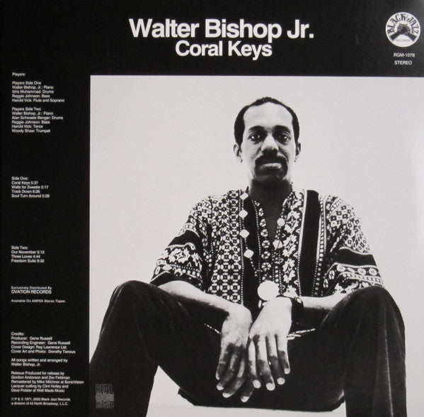 Image of Front Cover of LP - VG/VG - WALTER BISHOP JR., Coral Keys (Black Jazz Records; RGM-1078, US 2020 Reissue, Insert), Light marks, light edge wear,  - 4246019S