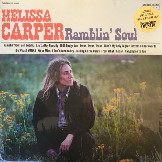 Image of Front Cover of 3544005S: LP - MELISSA CARPER, Ramblin� Soul (Mae Music; MM02675LP, US 2022, Insert) Opened Instore, Still In Shrinkwrap  VG+/VG+