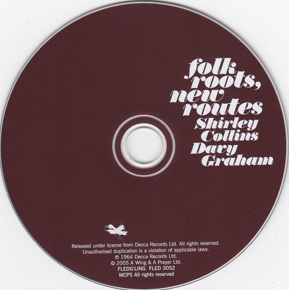 Image of Label Cover of CD - VG+/VG+ - SHIRLEY COLLINS & DAVY GRAHAM, Folk Roots, New Routes (Fledg'ling Records; FLED 3052, UK 2005, Jewel Case), ,  - 2156001S