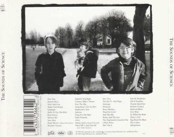 Image of Back Cover of 3514105C: 2xCD - BEASTIE BOYS, Anthology: The Sounds Of Science (Grand Royal; 7243 5 23664 2 2, UK & Europe Reissue, Booklet & Insert)   VG+/VG