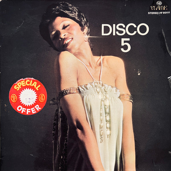 Image of Front Cover of 3524067E: LP - VARIOUS, Disco 5 (Flame ; FF 80111, South Africa 1977, Laminated Front Sleeve)   VG/G+