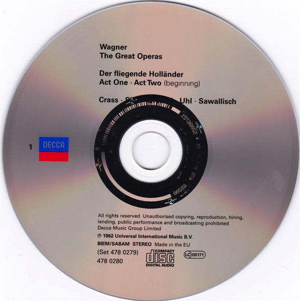 Image of Label Cover of 33xCD - VG+/VG+ - VARIOUS, Wagner: The Great Operas From The Bayreuth Festival (Decca; 478 0279, Europe 2008, Box Set, Booklet), ,  - 3336013E