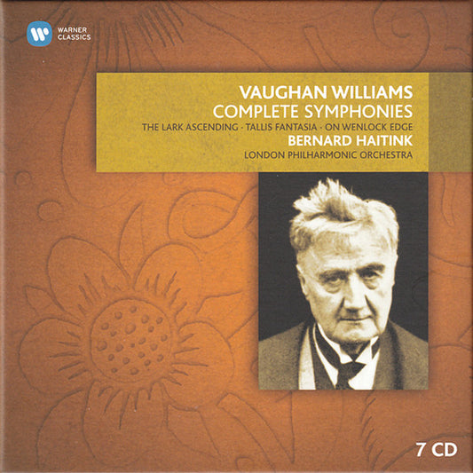 Image of Front Cover of 3534062E: 7xCD - VAUGHAN WILLIAMS, BERNARD HAITINK, LONDON PHILHARMONIC ORCHESTRA, Complete Symphonies / The Lark Ascending   Tallis Fantasia   On Wenlock Edge (Warner Classics; 9 84759 2, Europe 2022, Box Set, 7 inners + booklet)   VG+/VG+