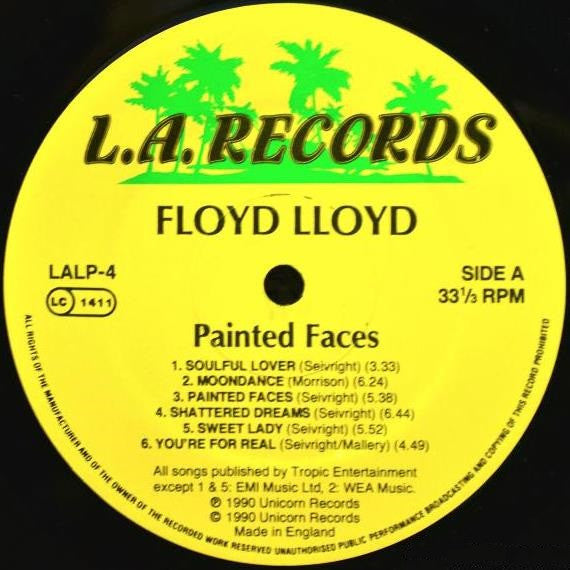 Image of Label of 3524203E: LP - FLOYD LLOYD, Painted Faces (L.A. Records; LALP-4, UK 1990, Picture Sleeve)   VG/VG