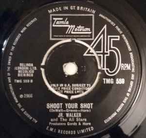 Image of Back Cover of 3524263E: 7" - JR. WALKER AND THE ALL STARS, Road Runner/ Shoot Your Shot (Tamla Motown; TMG 559, UK 1966, Company Sleeve, 4 prong centre) Light marks. Wear to centre spindle.  G+/VG