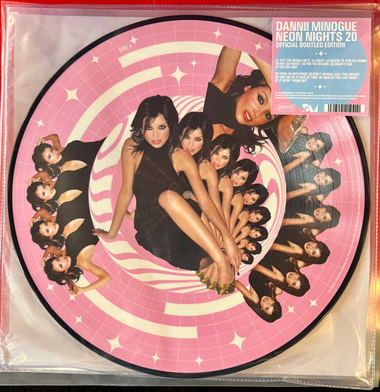 Image of Front Cover of 4044092S: LP - DANNII MINOGUE, Neon Nights 20 (Official Bootleg Edition) (London Records; LMS5521942, UK 2023, Stickered Plastic Sleeve, Picture Disc)   VG+/VG+