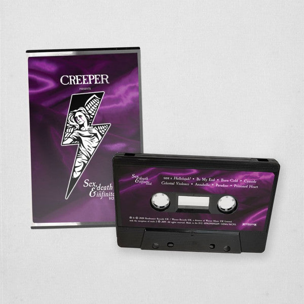 Image of Front Cover of 3534083E: Cassette - CREEPER, Sex, Death & The Infinite Void (Roadrunner Records; 190295195229, Europe 2020)   EX/EX