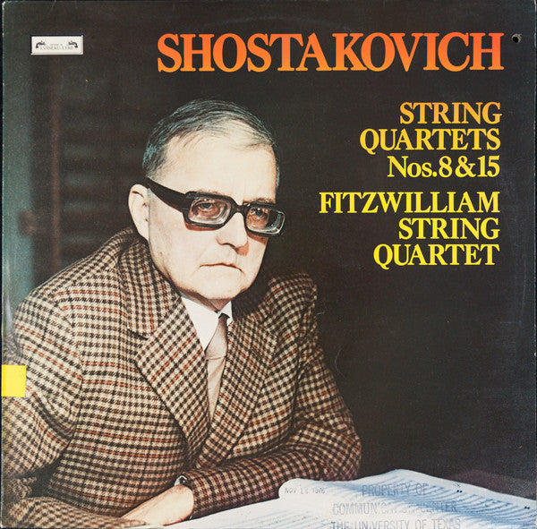 Image of Front Cover of 3524190E: LP - FITZWILLIAM STRING QUARTET, Shostakovich: String Quartets Nos. 8 & 15 (L'Oiseau-Lyre; DSLO 11, UK 1976, Insert)   VG+/VG+