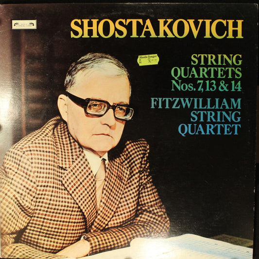 Image of Front Cover of 3524196E: LP - FITZWILLIAM STRING QUARTET, Shostakovich: String Quartets Nos. 7, 13 & 14 (L'Oiseau-Lyre; DSLO 9, UK 1975, Insert)   VG+/VG+