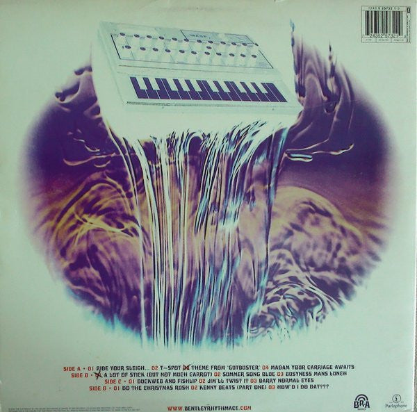 Image of Back Cover of 2xLP - VG/G+ - BENTLEY RHYTHM ACE, For Your Ears Only (Parlophone; 7243 5 25732 1 9, Europe 2000, 2 Inners), Lots of lighter marks on discs. Promo sticker on rear sleeve,  - 3916456C
