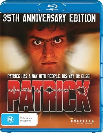 Image of Front Cover of 3514228C: Blu-ray - RICHARD FRANKLIN, Patrick (Umbrella; DAVID2961, Australia 2013 Reissue, 8 Cards)   VG+/VG+