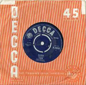 Image of Back Cover of 3514144C: 7" - THEM, Baby Please Don't Go / Gloria (Decca; F.12018, UK 1964, Company Sleeve, "S" Below Label Cat. Number) Writing on sleeve.  VG/VG