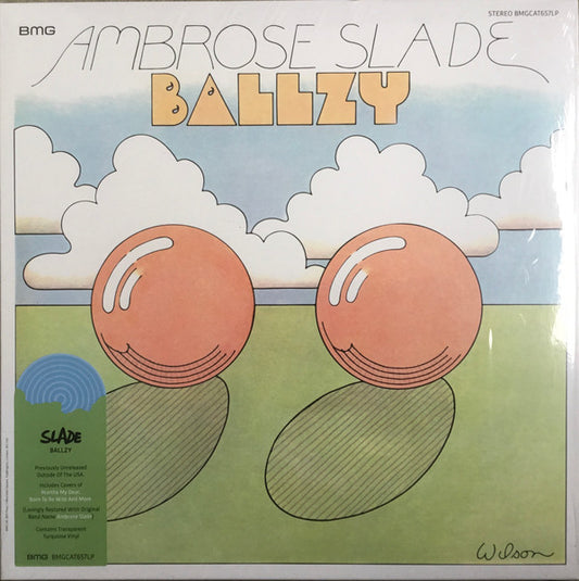 Image of Front Cover of 3544147S: LP - AMBROSE SLADE, Ballzy (BMG; BMGCAT657LP, Europe 2022 Reissue, Blue vinyl) One corner creased  VG+/VG+