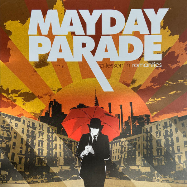 Image of Front Cover of 3544079S: LP - MAYDAY PARADE, A Lesson In Romantics (Fearless Records; FRL 39099-1, US 2015, Orange with black & white splatter) Strong VG+  VG+/VG+