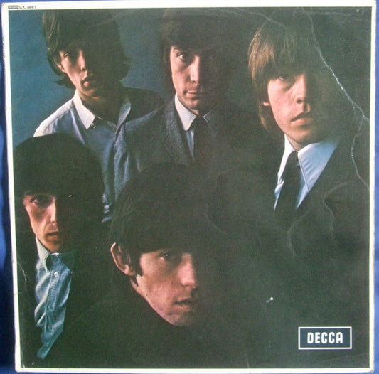 Image of Front Cover of 3524354E: LP - THE ROLLING STONES, No 2 (Decca Red Unboxed; LK 4661, UK 1965, Flipback Sleeve Printed By James Upton, Mono, Uncensored "Blind Man" Text, Made in England Upper Label Text)   VG/G+