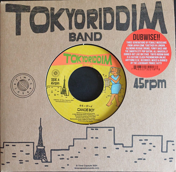 Image of Front Cover of 3514257C: 7" - TOKYO RIDDIM BAND, Canoe Boy / Canoe Dub (Time Capsule; TIME702, UK 2024, Company Sleeve, Sticker)   EX/EX