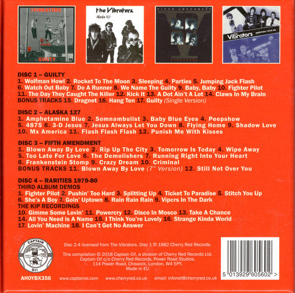 Image of Back Cover of 3554091S: 4xCD - VIBRATORS, The Albums 1979-1985 (Captain Oi!; AHOYBX356, UK 2018, Box Set)   M/M