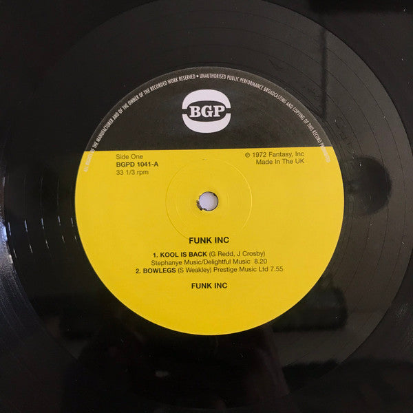 Image of Label of 3514309C: LP - FUNK INC., Funk Inc. (BGP Records; BGPD 1041, UK Reissue) Shrink-wrap  VG+/EX