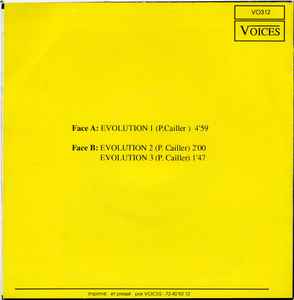 Image of Back Cover of 3554160S: 7" - P. CAILLER, Evasion (Voices; VO312, France 1991, Picture sleeve) Light marks.  VG+/VG+