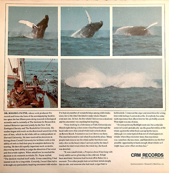 Image of Back Cover of 3514389C: LP - HUMPBACK WHALE, Songs Of The Humpback Whale (CRM Records; SWR 11, US 1970, Gatefold, Booklet) Not perfect but nice for its age.  VG/VG