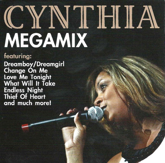 Image of Front Cover of 3534171E: CD - CYNTHIA, Megamix (Micmac Records, Inc.; MC-3036-2, US 2009, Jewel Case, Inner)   EX/EX