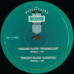 Image of Front Cover of 3544212S: 12" - VINCENT FLOYD, Technology / Carnival / I'm So Deep (Underground Classic Trax; UCT780, France 2012) 2012 reissue  /VG+