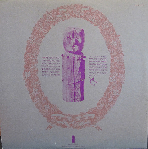 Image of Back Cover of LP - VG/VG+ - FAIRPORT CONVENTION, Liege & Lief (Island Pink Rim; ILPS 9115, UK 1972 Reissue), A little edgewear. A couple of light hairlines.,  - 3326037E