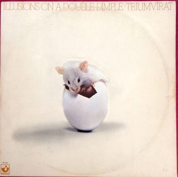 Image of Front Cover of 3624027E: LP - TRIUMVIRAT, Illusions On A Double Dimple (Harvest; ST-11311, US 1974, Insert)   VG/VG+