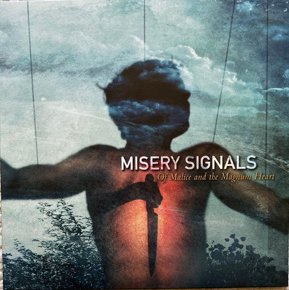 Image of Front Cover of 3624030E: LP - MISERY SIGNALS, Of Malice and the Magnum Heart (Bbest Records; BB0004, USA & Europe 2024 Reissue, Electric Blue & Coke Bottle Green Aside/Bside with Aqua Blue, Evergreen & White Splatter) Still sealed but top 2 corners bumped and 2 creases on bottom left.  VG+/M