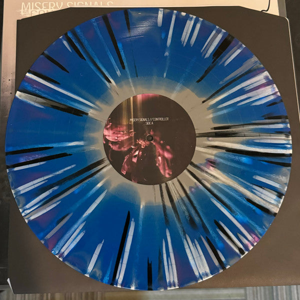 Image of Label of 3624031E: LP - MISERY SIGNALS, Controller (Bbest Records; BB005, USA, Canada & Europe 2024, Blue, purple, grey with white and black splatter) Sleeve still in shrink but has a few creases and a couple of corner bumps. Vinyl unplayed.  VG/EX