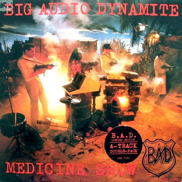 Image of Front Cover of 5014126C: 2x12" - BIG AUDIO DYNAMITE, Medicine Show (CBS; DTA 7181, UK 1986, Hype Stickered Gatefold Sleeve)   VG/VG