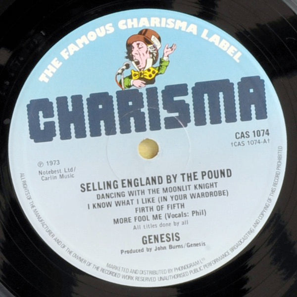 Image of Label Cover of 4925303E: LP - GENESIS, Selling England By The Pound (Charisma Hatter Blue; CAS 1074, UK 1980 Reissue, Insert, NO Virgin Logo)   VG+/VG+