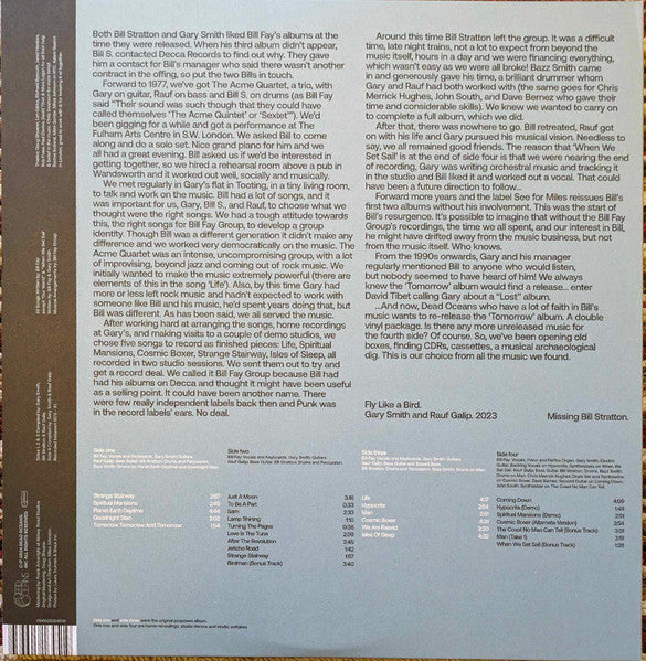 Image of Back Cover of 3624088E: 2xLP - BILL FAY GROUP, Tomorrow Tomorrow And Tomorrow (Dead Oceans; DOC345, US 2024 Reissue, Gatefold, Insert)   VG+/VG+